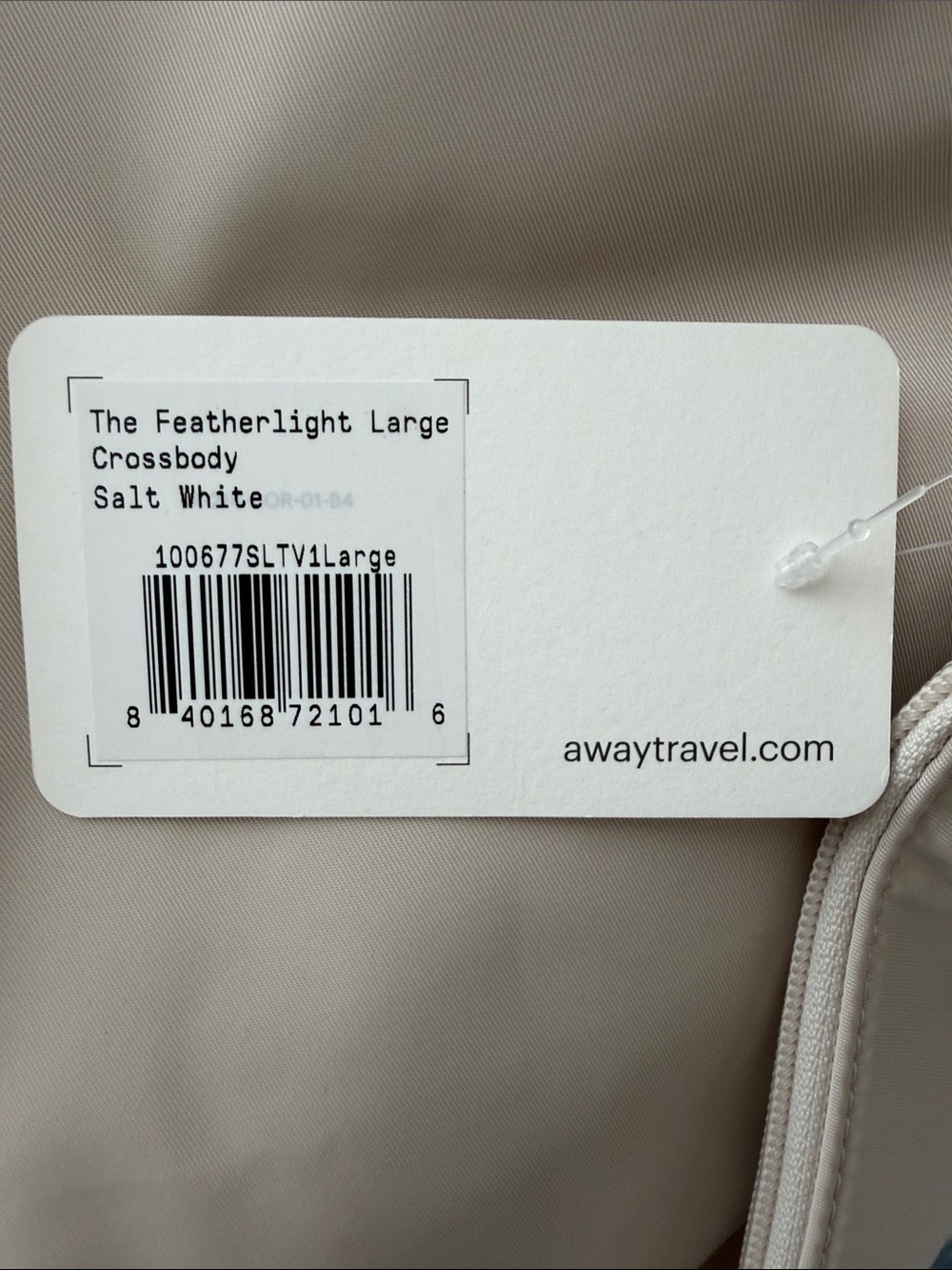 AWAY | Large Featherlight Crossbody in Salt White - Picture 8 of 14
